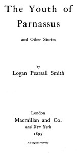 Cover of The Youth of Parnassus, and Other Stories — Edition Insights
