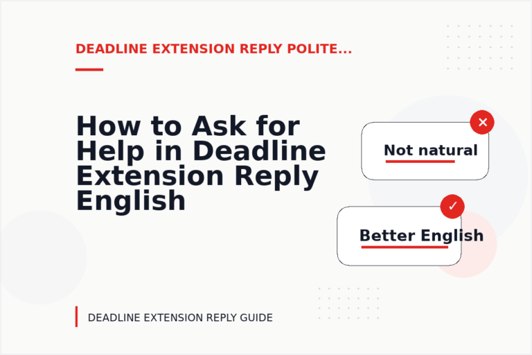 How to Ask for Help in Deadline Extension Reply English How to Ask for Help in Deadline Extension Reply English