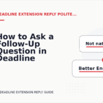 How to Ask a Follow-Up Question in Deadline Extension Reply English