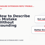 How to Describe a Mistake Without Sounding Rude in Deadline Extension Reply English