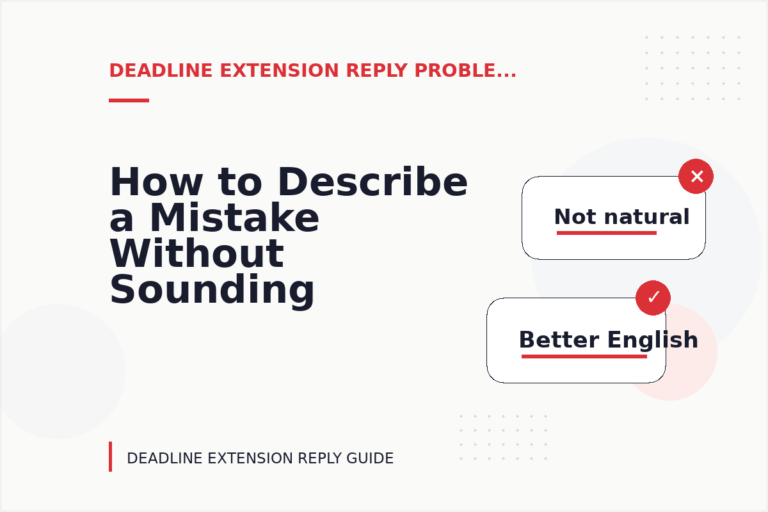 How to Describe a Mistake Without Sounding Rude in Deadline Extension Reply English How to Describe a Mistake Without Sounding Rude in Deadline Extension Reply English