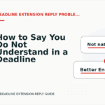 How to Say You Do Not Understand in a Deadline Extension Reply