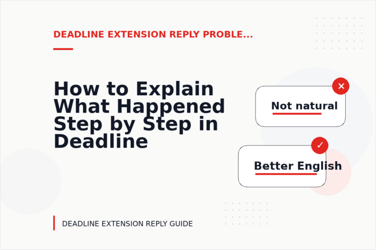 How to Explain What Happened Step by Step in Deadline Extension Reply English How to Explain What Happened Step by Step in Deadline Extension Reply English