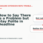 How to Say There Is a Problem but Stay Polite in Deadline Extension Reply English