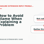 How to Avoid Blame When Explaining a Problem in Deadline Extension Reply English