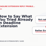 How to Say What You Tried Already in Deadline Extension Reply English