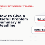 How to Give a Useful Problem Summary in Deadline Extension Reply English