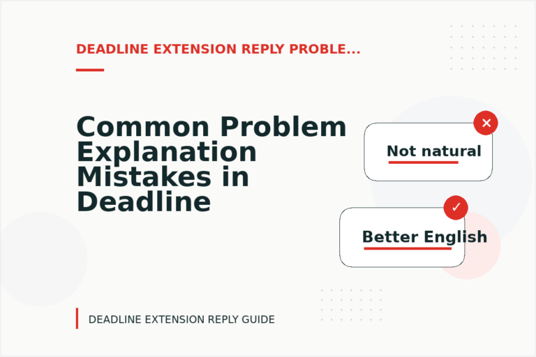 Common Problem Explanation Mistakes in Deadline Extension Reply English