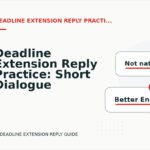 Deadline Extension Reply Practice: Short Dialogue Examples