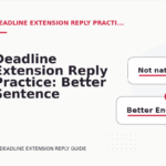 Deadline Extension Reply Practice: Better Sentence Choices
