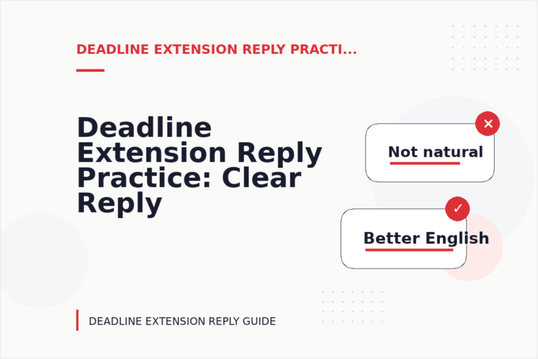 Deadline Extension Reply Practice: Clear Reply Patterns Deadline Extension Reply Practice: Clear Reply Patterns