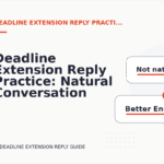 Deadline Extension Reply Practice: Natural Conversation Lines