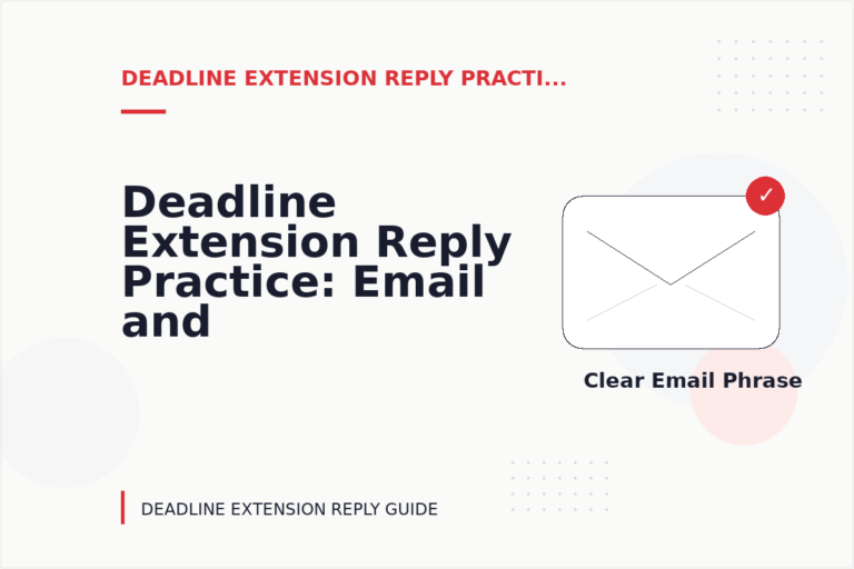 Deadline Extension Reply Practice: Email and Message Examples Deadline Extension Reply Practice: Email and Message Examples