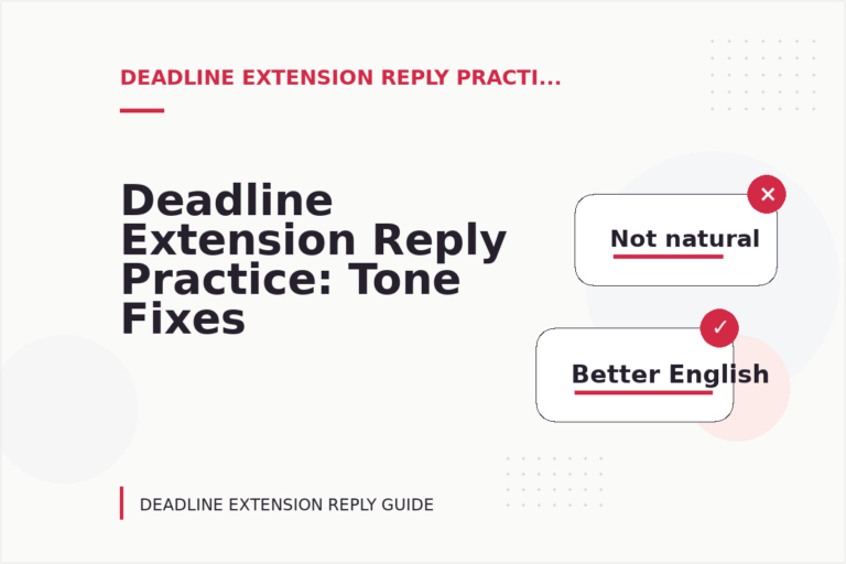 Deadline Extension Reply Practice: Tone Fixes for Real Situations Deadline Extension Reply Practice: Tone Fixes for Real Situations