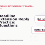 Deadline Extension Reply Practice: Questions and Answers